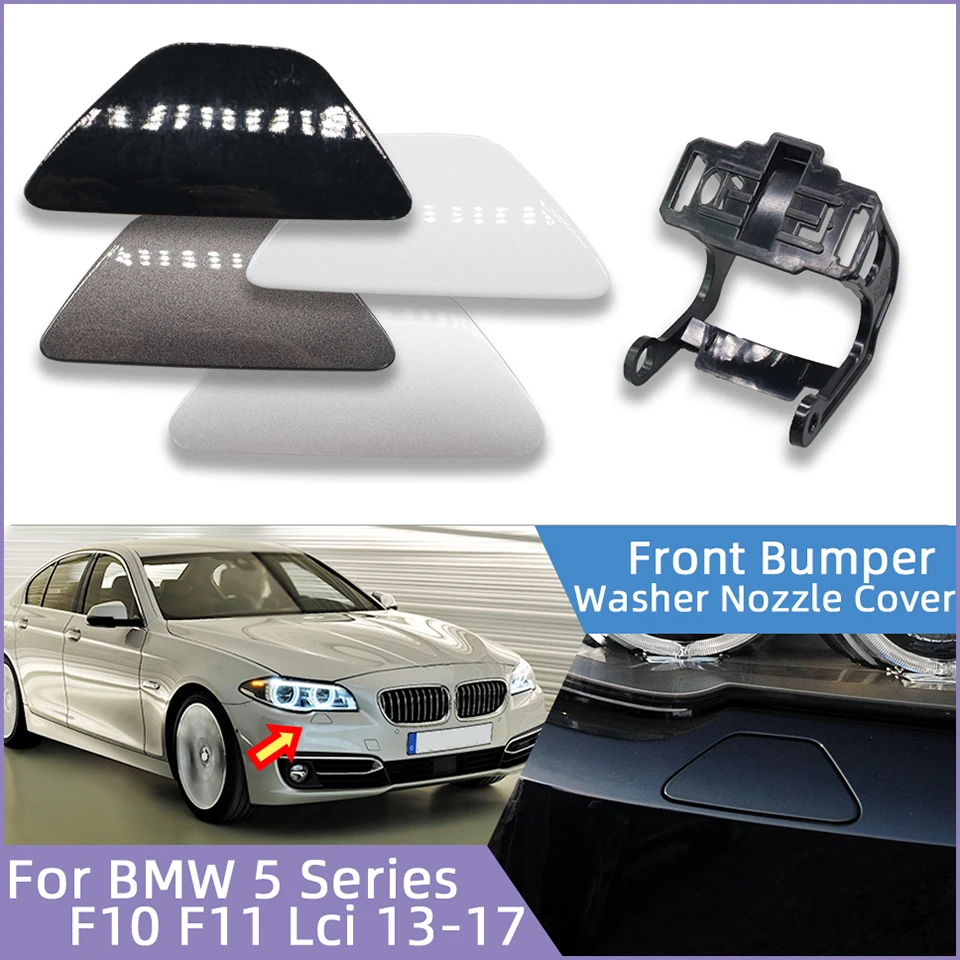 Auto Headlight Washer Cover Cap Painted 51117332683 51117332684 For Bmw 5 Series F10 Lci 2013-2017 520 523 525 528 530 535 550