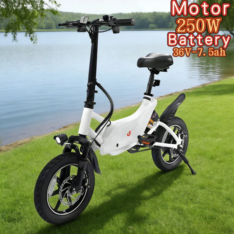 

14-inch stylish foldable E-Bike, urban mobility 250W brushless motor electric bicycle 36V7.5AH lithium battery electric bicycle