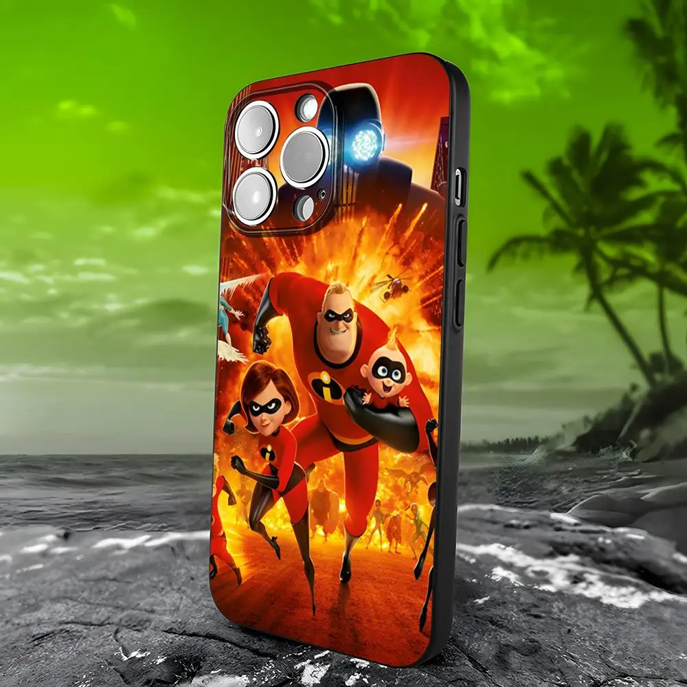 MINISO-Cartoon The Incredibles Phone Case For IPhone 15 16 13 Pro Max 14 12 11 Xr X 8 7 6 Plus Luxury Back Cover