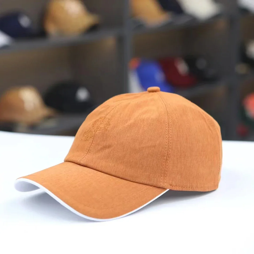 ZEMKY New Baseball Cap Solid Color Flax Simple Casual Outdoor Sports Hat Sunscreen Embroidery Hats Peaked Cap Old Money Hat