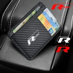 Men's Slim Minimalist Front Pocket Leather Wallets RFID Credit Card For VW R RLine GTI MK1 MK2 MK3 Polo Golf Passat Tiguan Jetta