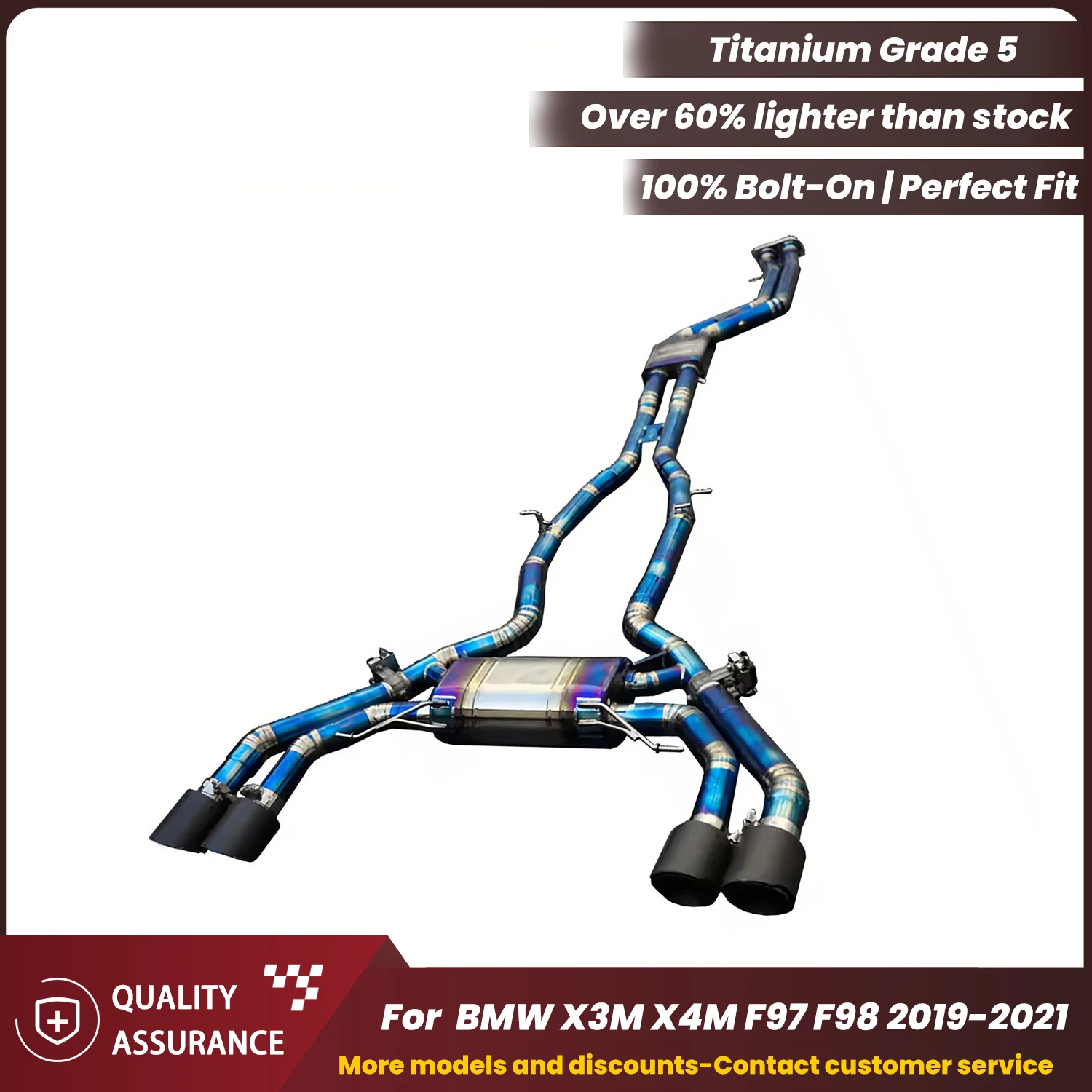

Supercar sound Performance Boost ECCF Titanium Catback Exhaust for BMW X3M X4M F97 F98 S58