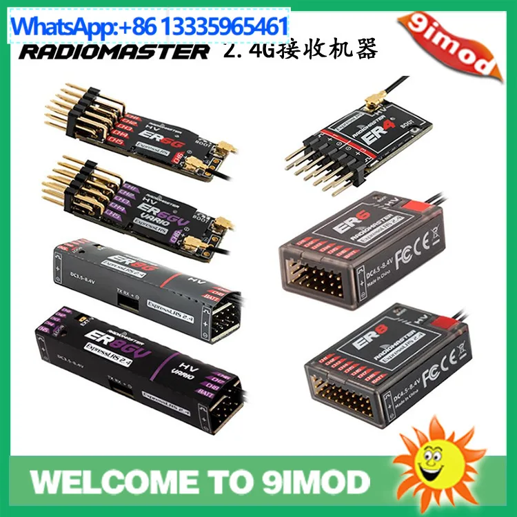 

Приемник RadioMaster ER4 ER6 ER8GV ELRS PWM 2.4G для моделей самолетов и кораблей с фиксированным крылом