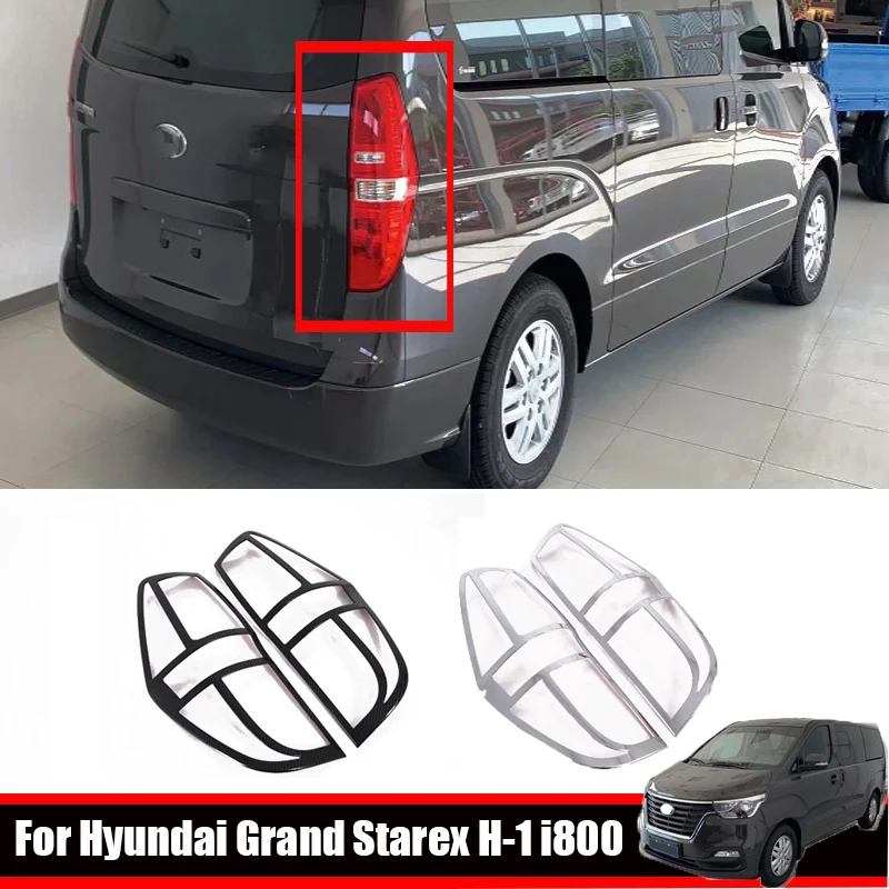 For Hyundai Grand Starex H-1 i800 2018 2019 2020 ABS Chrome Car Rear Tail Light Fog Light Decoration Cover Trim Car Accessories