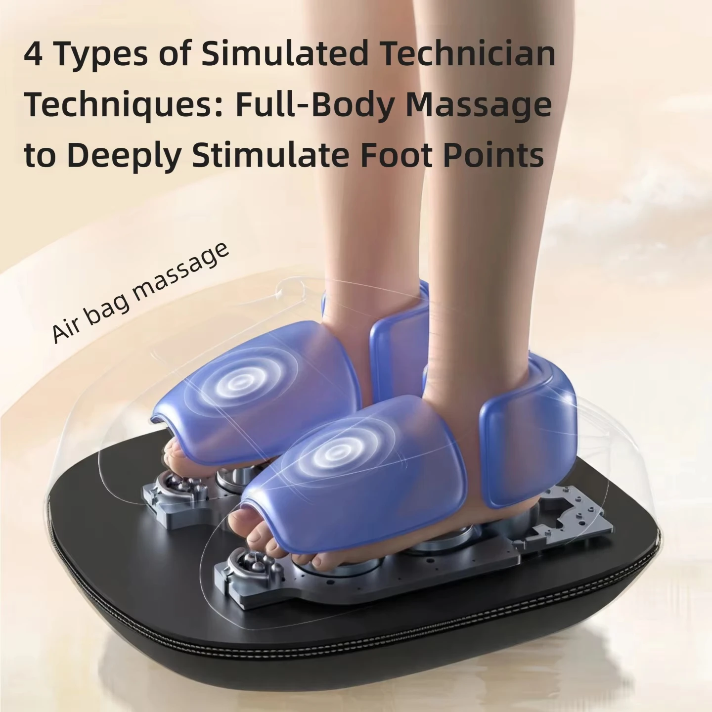 Electric Foot Massage Machine Deep Kneading with Compression for Muscle Relief Multi-Level Settings Home Use Foot Massager view 4