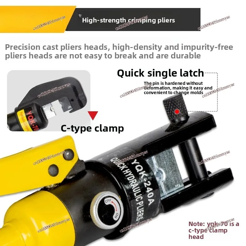 Manual hydraulic pliers Crimping pliers Die for electricians