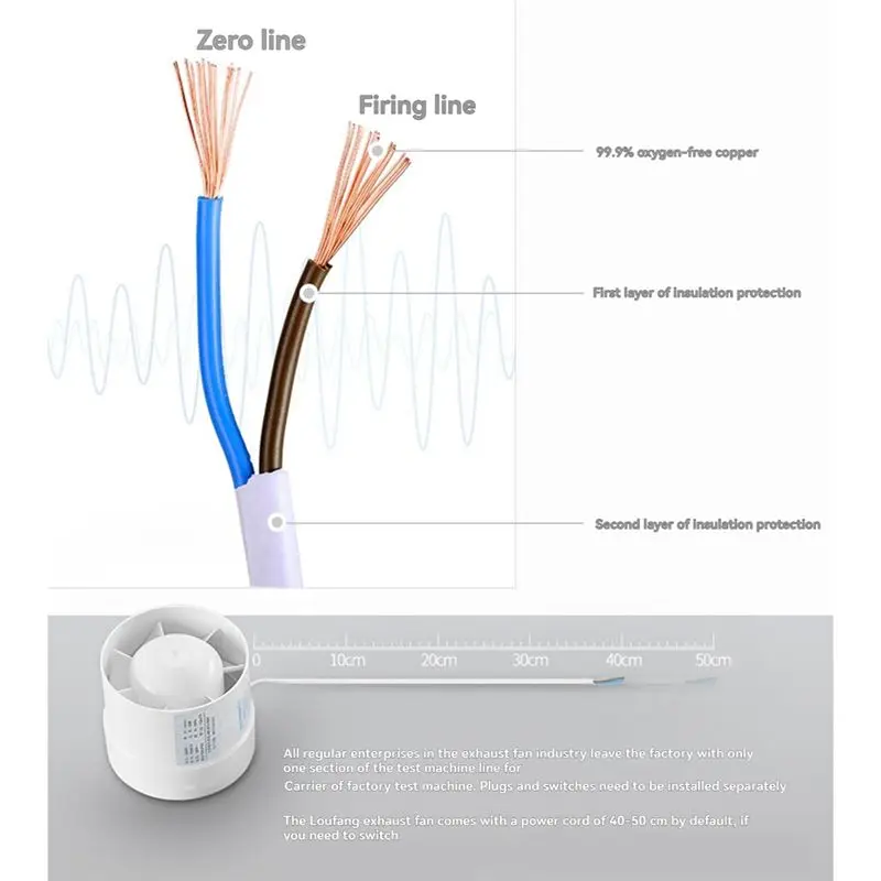 DT19-Duct Pressure Fan Bathroom Rest Room Ventilation Fan Rest Room Ventilation Fan Kitchen Wall Air Cleaning Fan A