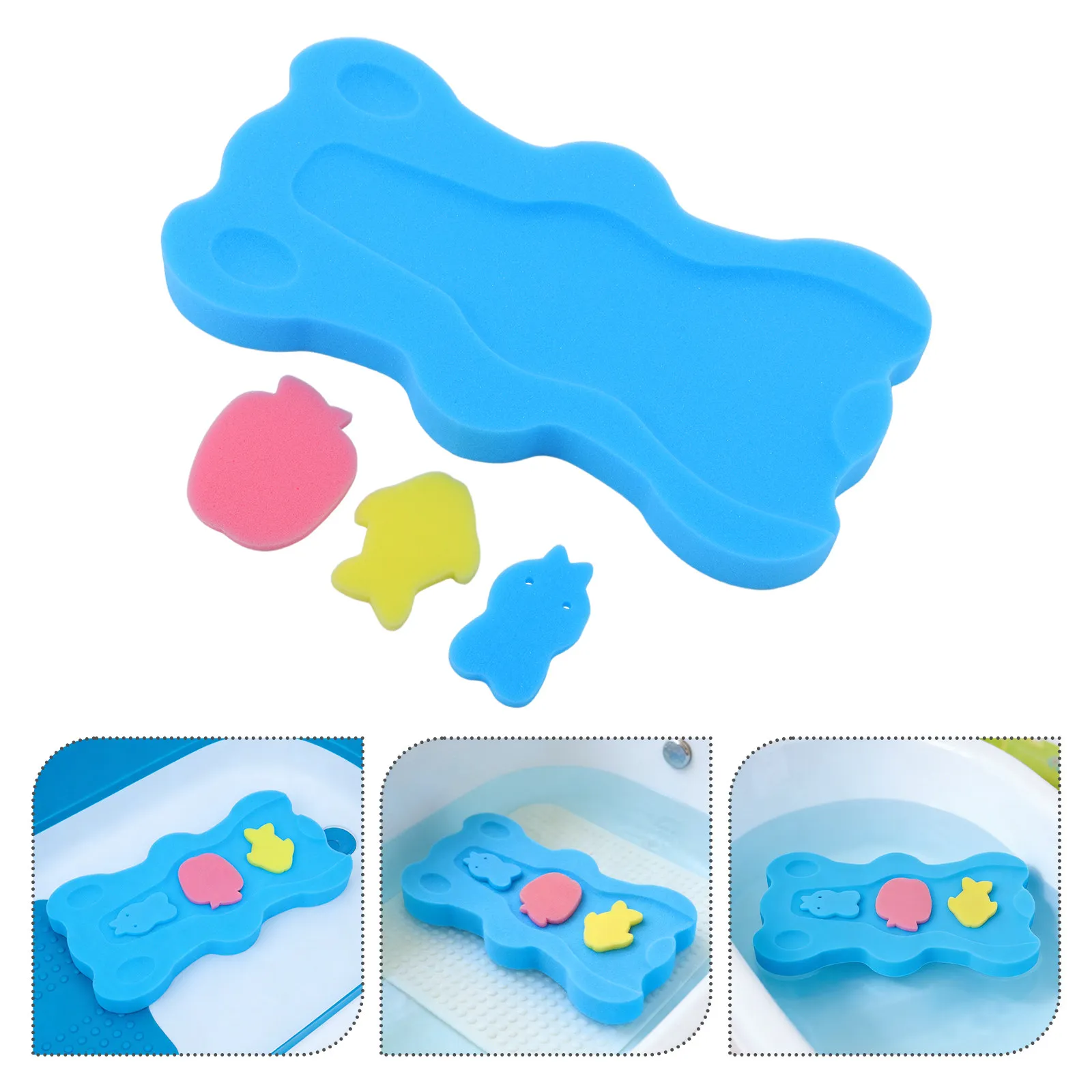 

Sponge Baby Bath Mat Non Slip Cushion Soft Insert Tub Support for Newborn Infant Bath Care Pad Baby Bathing Sponge Pad