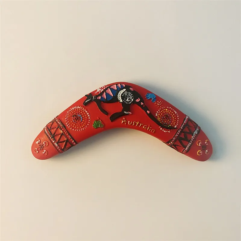 Australian Creative Kangaroo Darts Tourist Souvenirs, 3D Painted Kangaroo Decorations, Magnetic Fridge Magnets, Resin Material