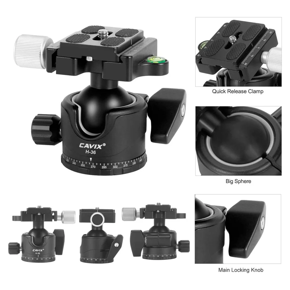 ใหม่คาร์บอนไฟเบอร์ขาตั้งกล้องขาตั้งกล้อง Monopod LOW PROFILE BALL HEAD QUICK RELEASE PLATE สําหรับกล้องดิจิตอล