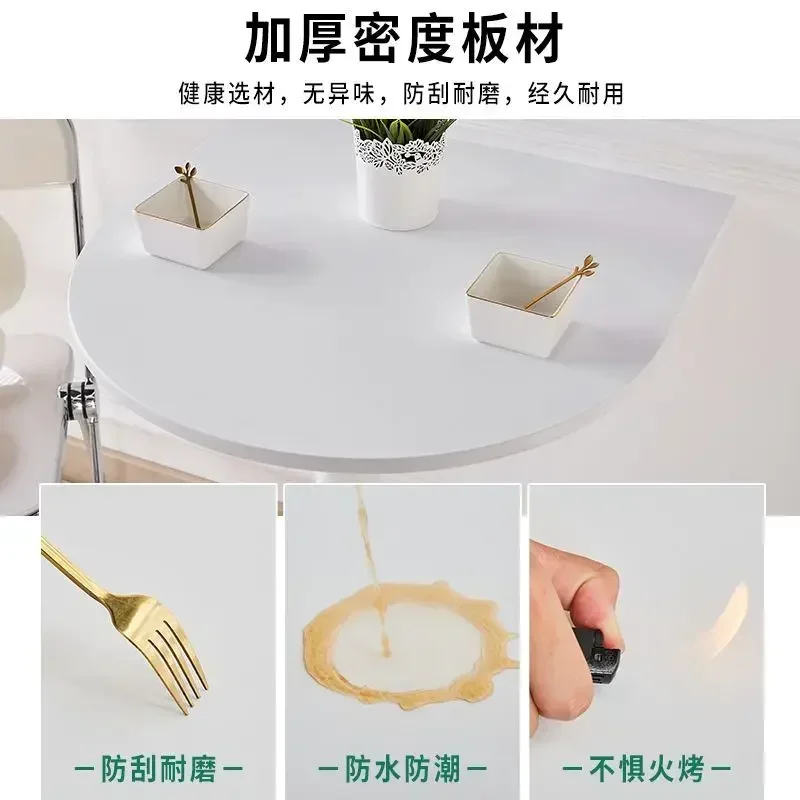 Simple wood round table casual white small round ins home milk tea coffee shop table kitchen modern dining table