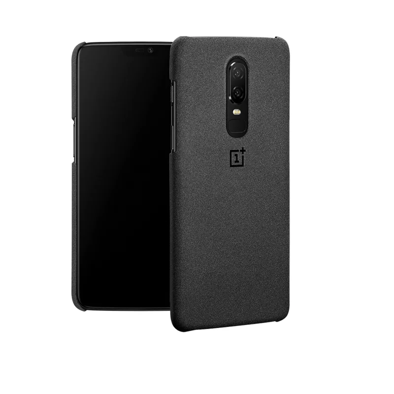 100% Official For OnePlus 6 Case original 1+6 A6000 bespoke Sandstone Slim Back frosted Anti-fingerprint Cover