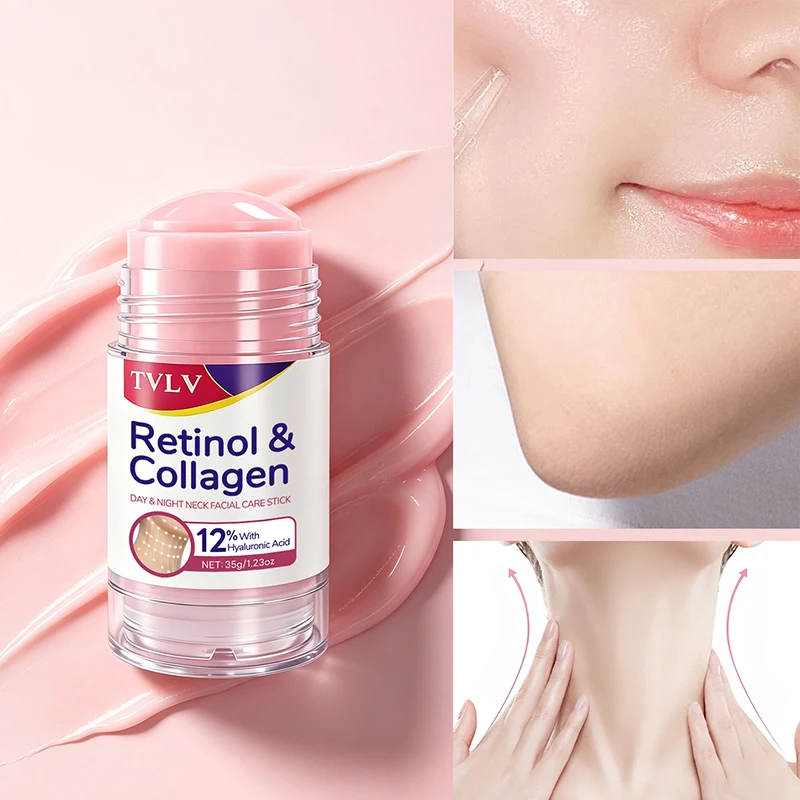 Retinol Collagen Face Neck Care Stick Hydrating Moisturizing Nourishing Multi-effect Firming Cream Stick Improve Neck Wrinkles