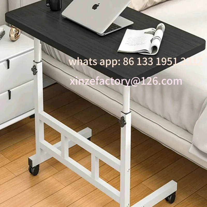 

Customizable Height-Adjustable Mobile Desk with Wheels Auxiliary Table