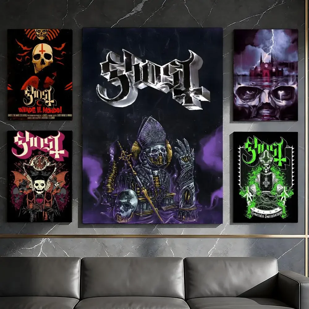 G-Ghost S-Swedish Band Poster Waterproof Peel & Stick Wall Sticker Self Adhesive Art Decor For Living Room Bedroom