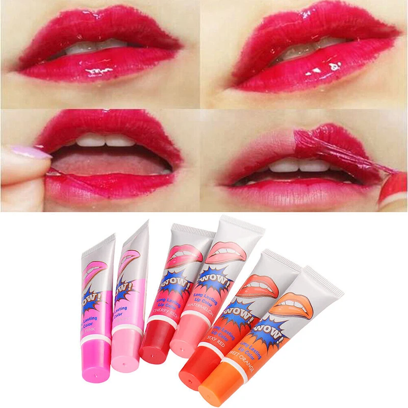 Afpellen Sexy Vloeibare Lippenstift Langdurige Lipgloss Masker Basis Waterdichte Vochtinbrengende Crème Make-Up Peel Van Cosmetica 6 Kleuren