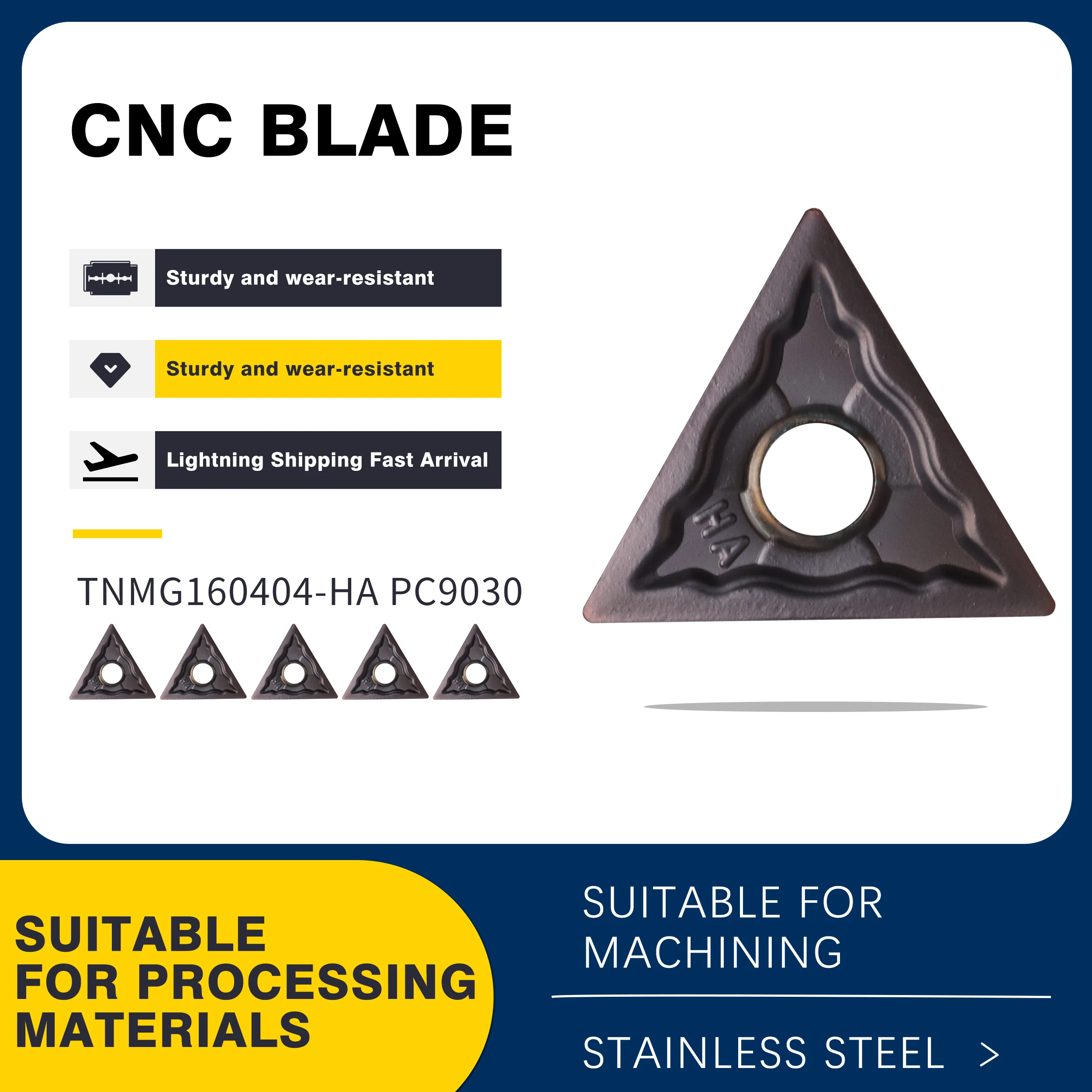 TNMG160404-HA PC9030 Hartmetall Einsätze TNMG160408-HA PC9030 CNC Drehmaschine Tools Externe Drehen Klingen, Edelstahl Drehen Werkzeuge