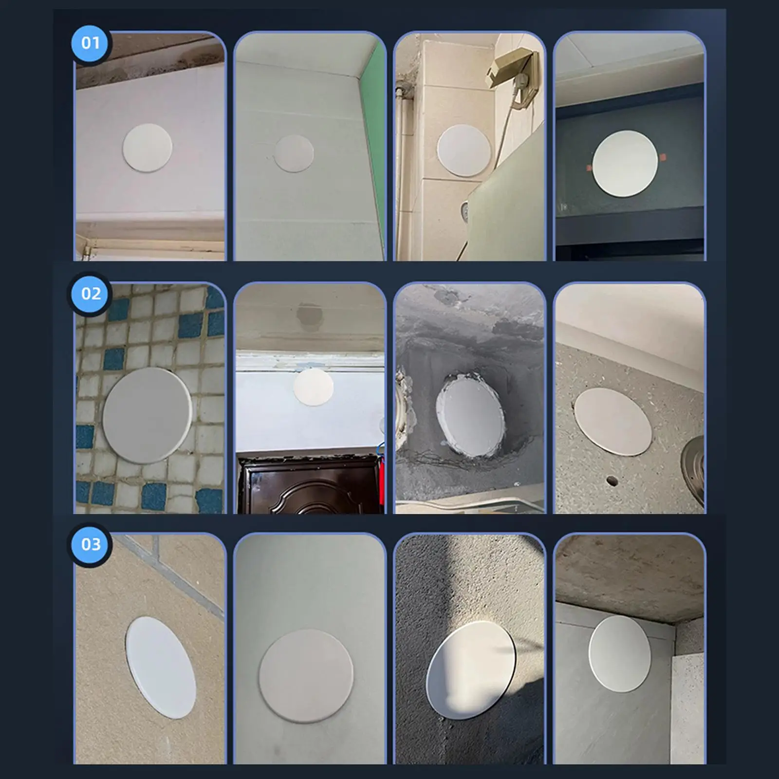 Versatile Electrical Box Wall Plate Cover for Ceiling Holes Sturdy White Round Access Panel for Home Improvement