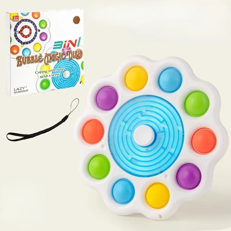 Magic Bean Rotierende Würfel Spielzeug Fidget Spinner Runde Perlen Push Blasen Squeeze Spielzeug kinder Puzzle Dekompression Spielzeug