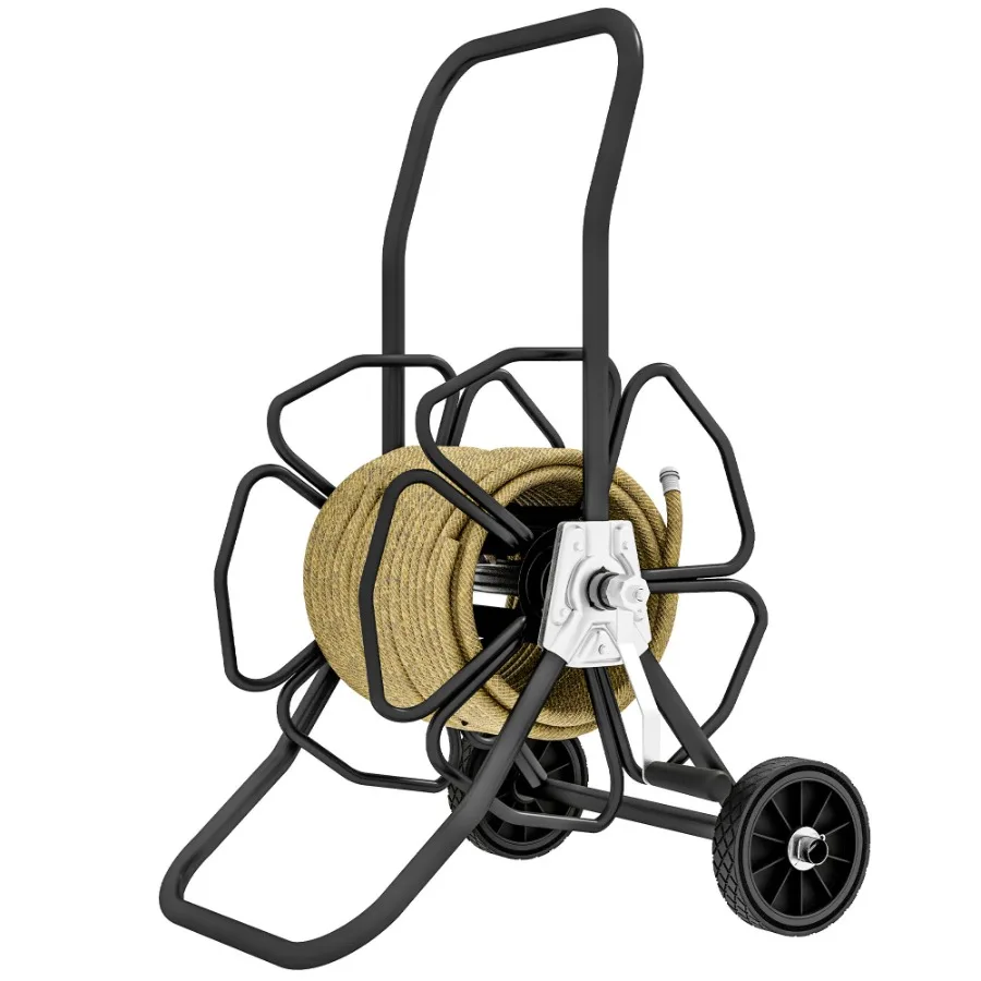 

Garden Hose Reel Cart Portable Water Hose Cart Hold Up to 98' of 5 8 Hose Hose Not Included Black
