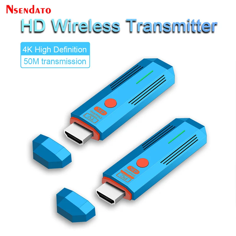 4K Wireless HDMI Video Audio Transmitter Receiver Extender 50M 5.8G HDMI Wireless TV Stick Display Dongle For PS4 Monitor TV PC