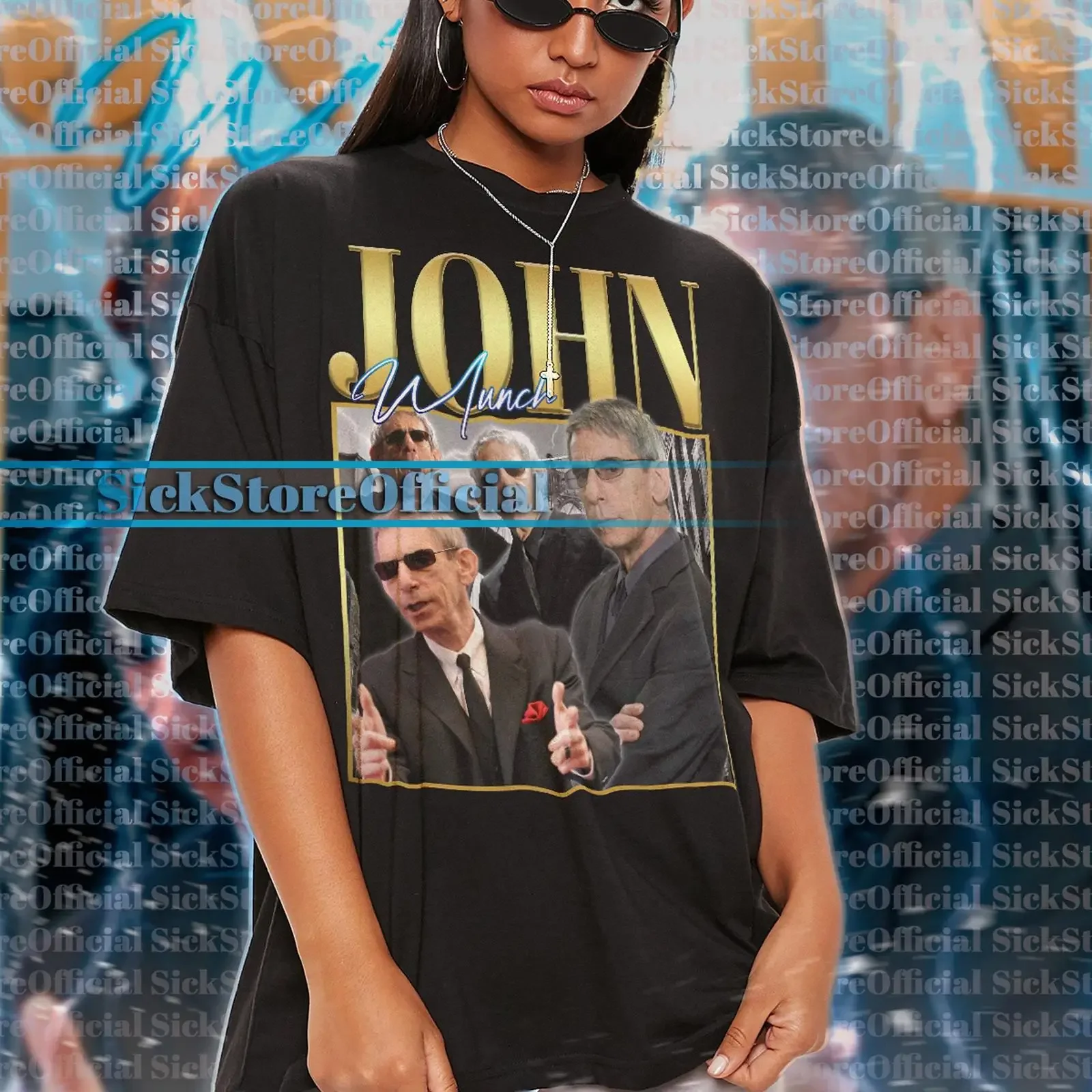 John Munch Retro T Shirt Vintage 90s Richard Belzer Tribute Oversized Streetwear vintage Washed Casual Stylish Versatile homme