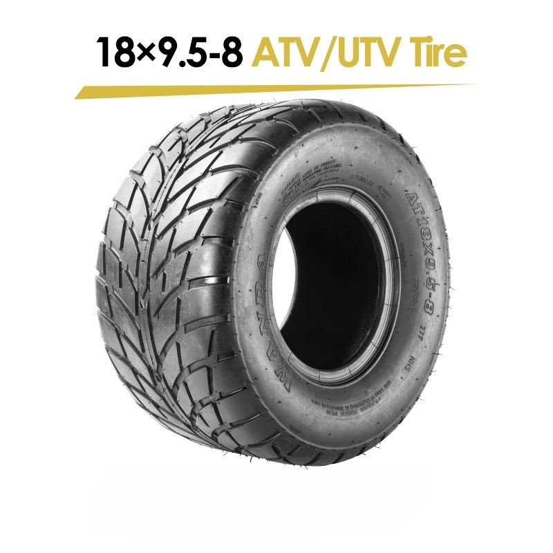18x9.5-8 Tubeless Tires Vacuum 8 Inch Road Tires for Golf Cart Beach Buggy Non-Skid Durable ATV Wheels Accessories