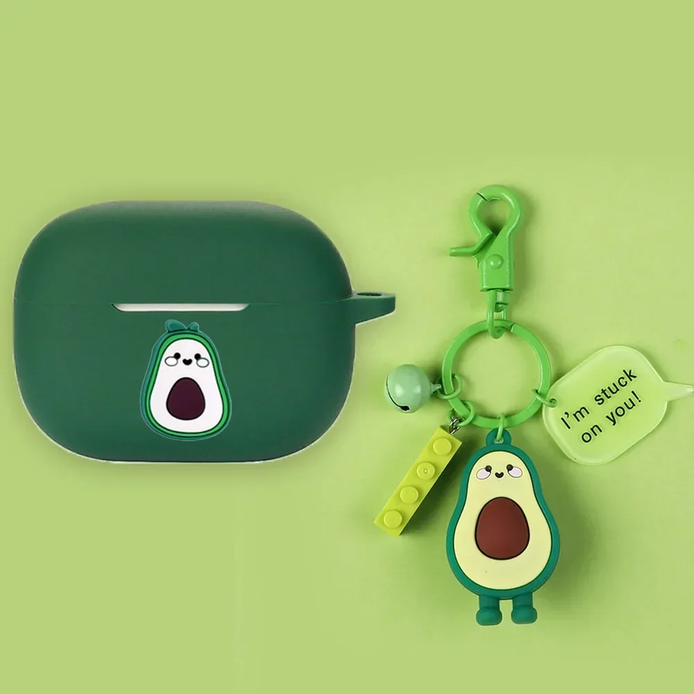 حافظة لهاتف Baseus Bowie M2 ، قطة لطيفة ، كلب ، سماعات على شكل قلادة أفوكادو ، غطاء سيليكون Funda for Bowie M2