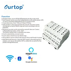 ATMS16M16A Smart Timer WiFi Multi Channels Output Leakage Protection Wireless Remote Control Smart Wifi Timer