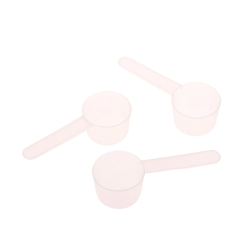 10Pcs 40ML 20g Flat Bottom Graduated Measuring Spoon With Scale Transparent Plastic Kitchen Baking Measuring Spoon Tableware