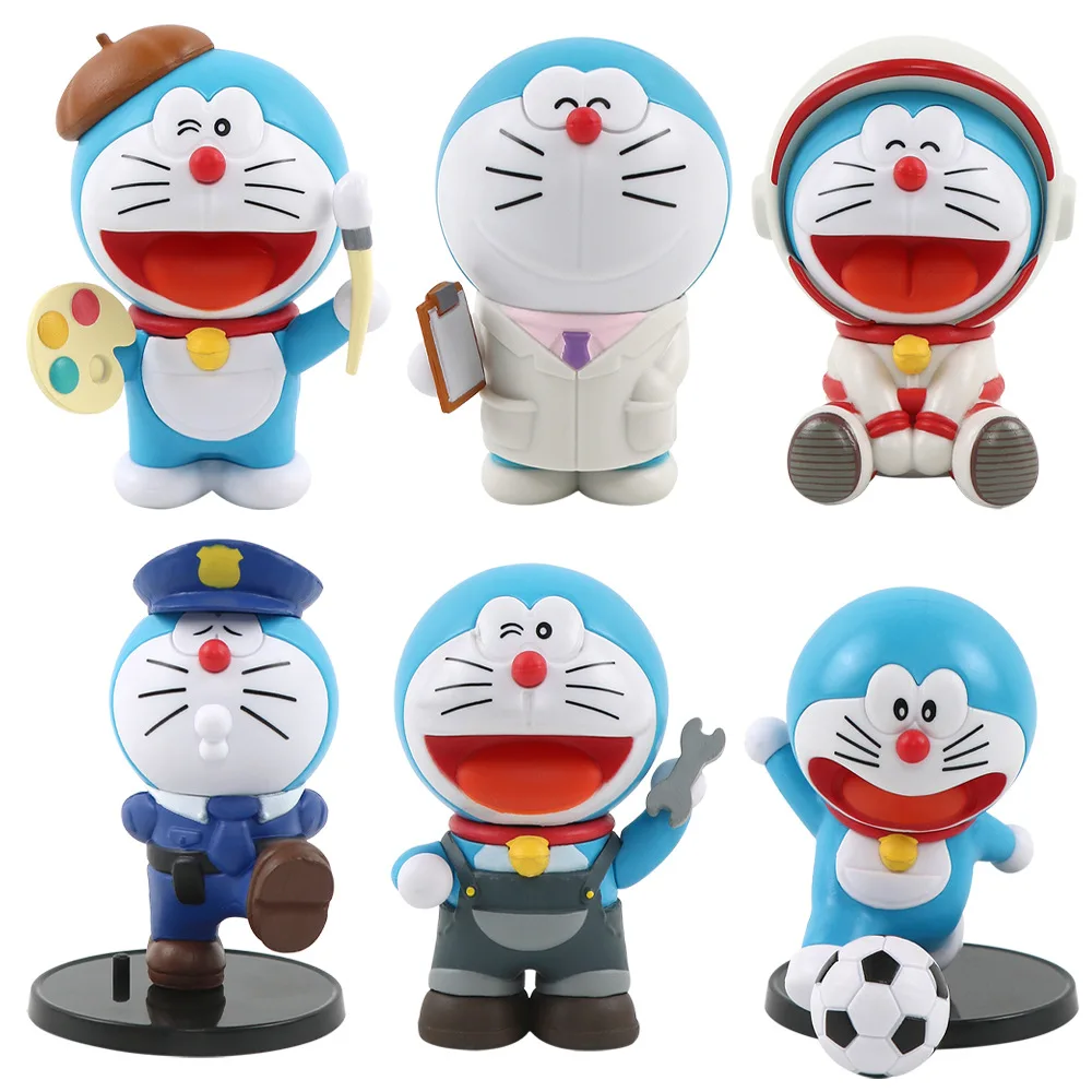 

Doraemon Career Series Blind Box Toy Figurine Anime Blue Fatty Home Cute Ornament Desktop Decoration Collectible Hand Model Gift
