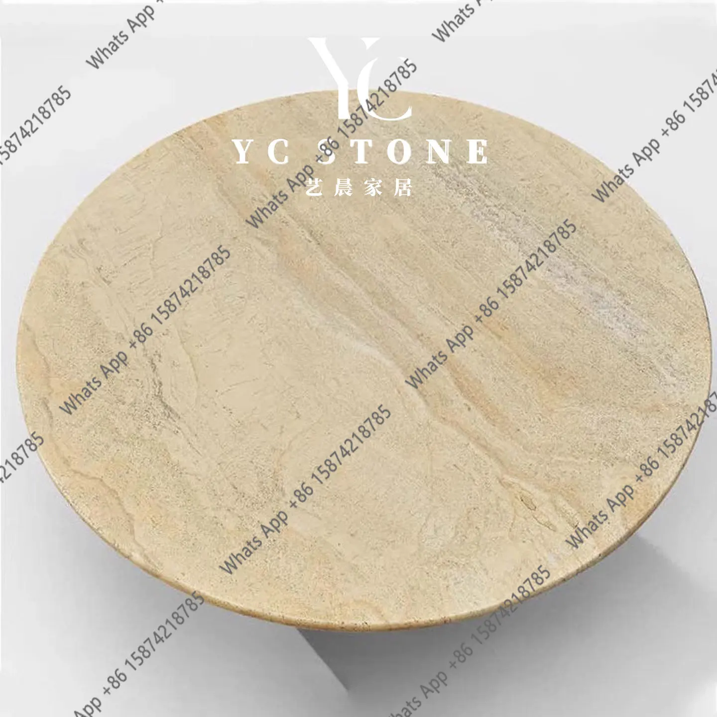 

Rt Modern Simple Natural Travertine Coffee Table Light Luxury Creative Design Custom High-end Home Coffee Table