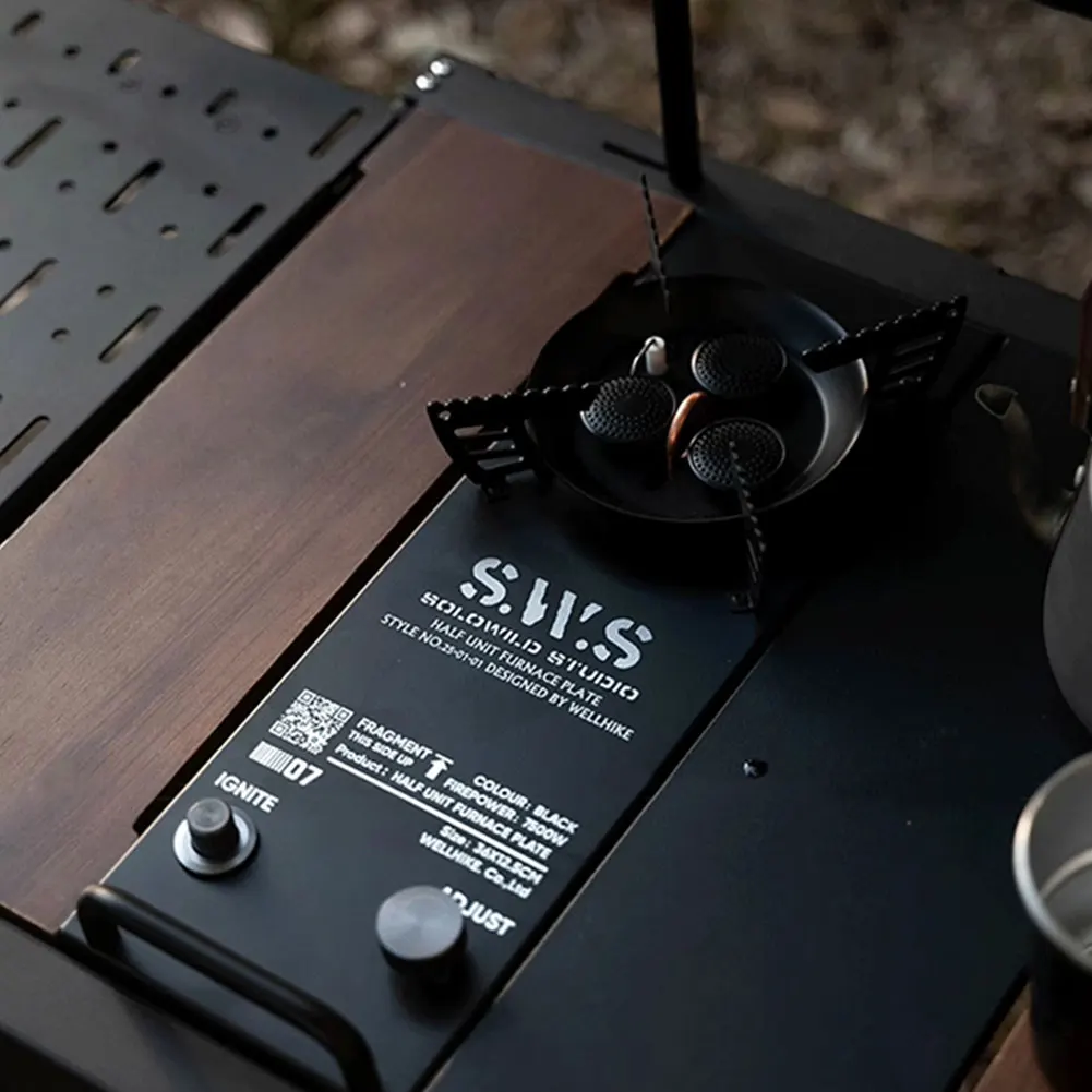 7500 واط IGT نصف موقد غاز مع شعلات قابلة للتعديل قابلة للطي التخييم IGT موقد غاز سبائك الألومنيوم للتخييم في الهواء الطلق الطبخ