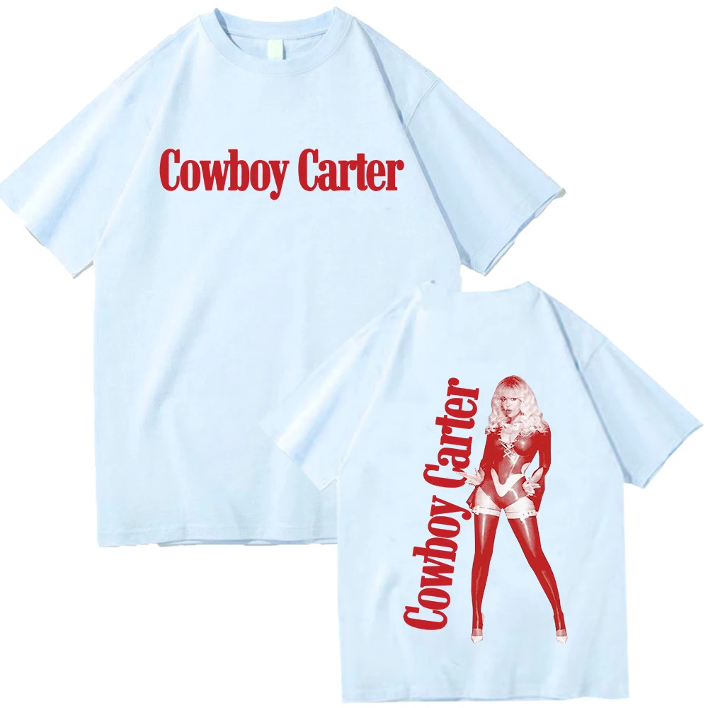 BeyonceคาวบอยCarter 2025 เสื้อยืดผู้หญิงHarajuku O-คอเสื้อลําลองฤดูร้อน