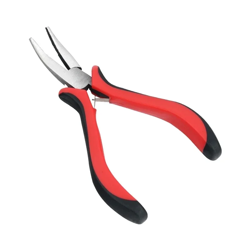 

4 .9Inch Bent Nose Pliers With Smooth Jaw Hair Clamp For Micro Nano Ring Hair Extension Opener and Removal Tool 1PCS/Pack
