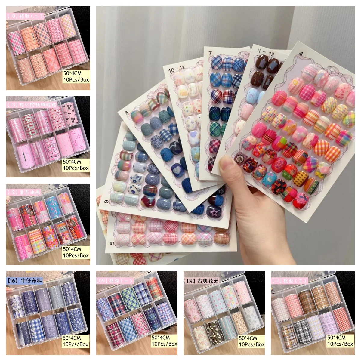 10Rolls Plaid Thous… - image