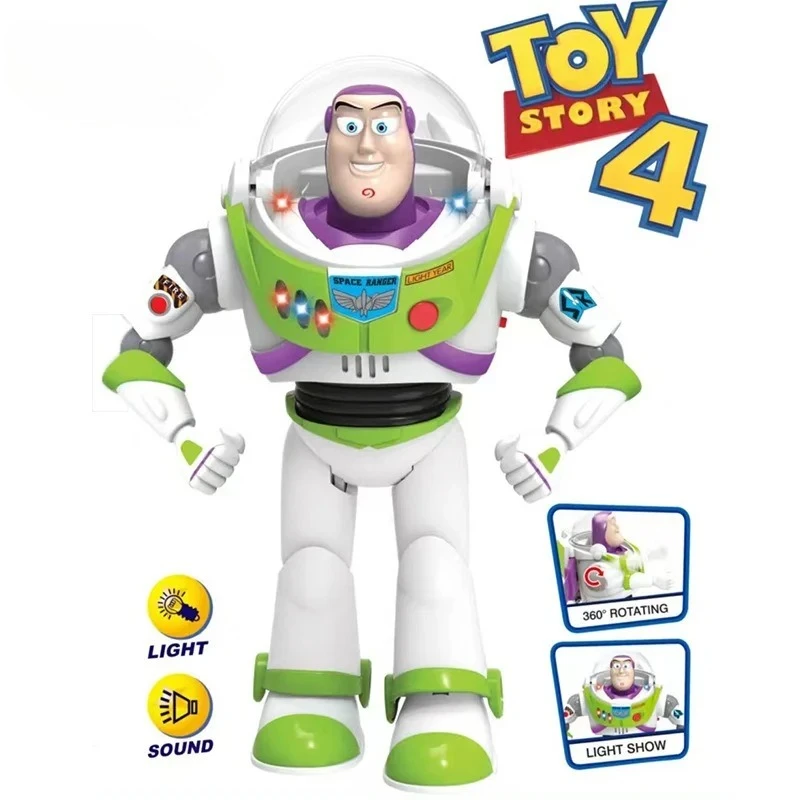 

Anime Toy Story Buzz Lightyear Model Toys Kawaii Pixar Electric Walking Robot Cosplay Doll Action Figure Toy Kids Cartoon Gift