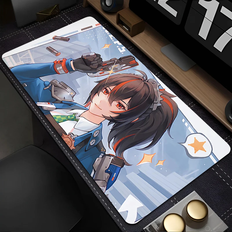 لوحة ماوس لوحة ماوس ملحقات الألعاب مكتب أنيمي لوحة المفاتيح حصيرة مكتب كبيرة المطاط Z-zenless منطقة صفر تشو يوان وسادة ممتدة