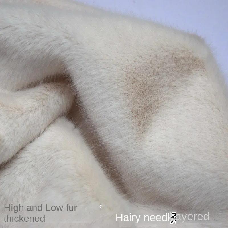 Artificial Plush Fabric Thickened Imitation Mink Fur Rabbit Hair Clothing Coat Counter Cloth Diy Sewing By The Meter Wholesale