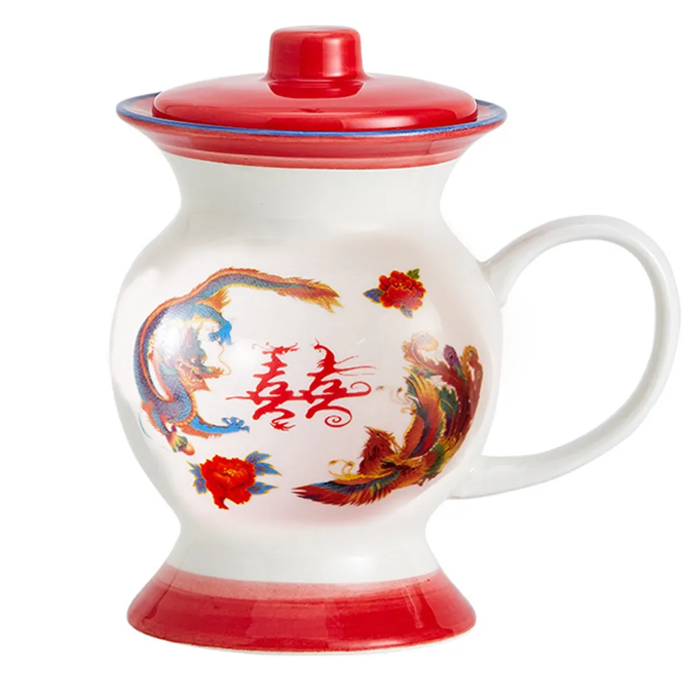 

Creative Ceramic Water Mug with Lid Vintage Coffee Cup Tea Mug Office Drinking Cup Ceramic Coffee Mugs Beverage Mugs