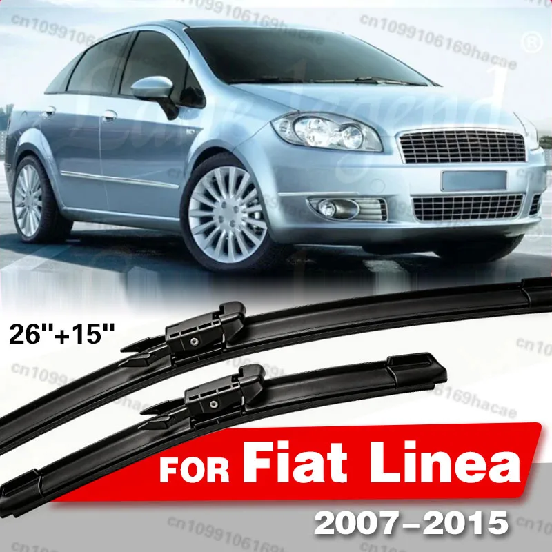 Para Fiat Linea 2007-2015, Escobillas Limpiaparabrisas Delanteras LHD, Limpiaparabrisas, Escobillas para Limpiar Ventanas de Automóviles, Escobillas para Lluvia, 26"15", Accesorios para Automóviles