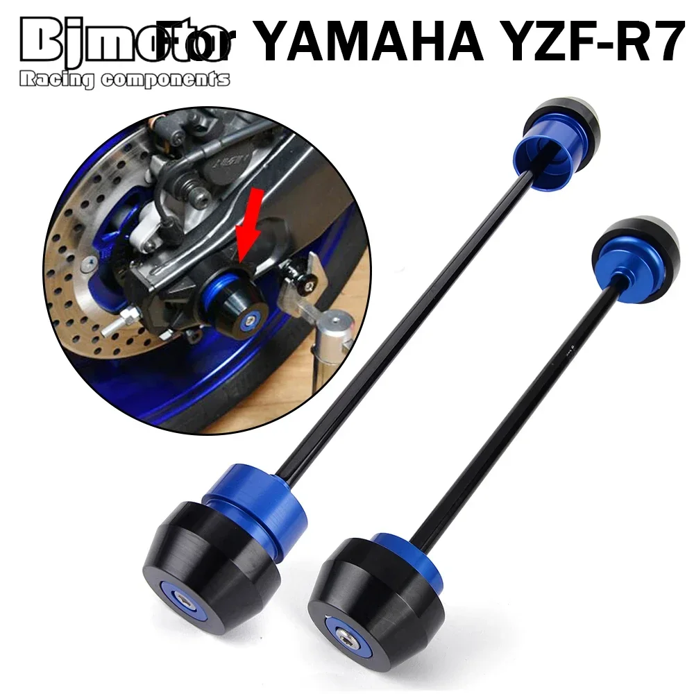 

For Yamaha YZF R7 2021-2023 Motorcycle Front Rear Axle Fork Sliders Wheel Protection Crash Protector YZFR7 YZF-R7