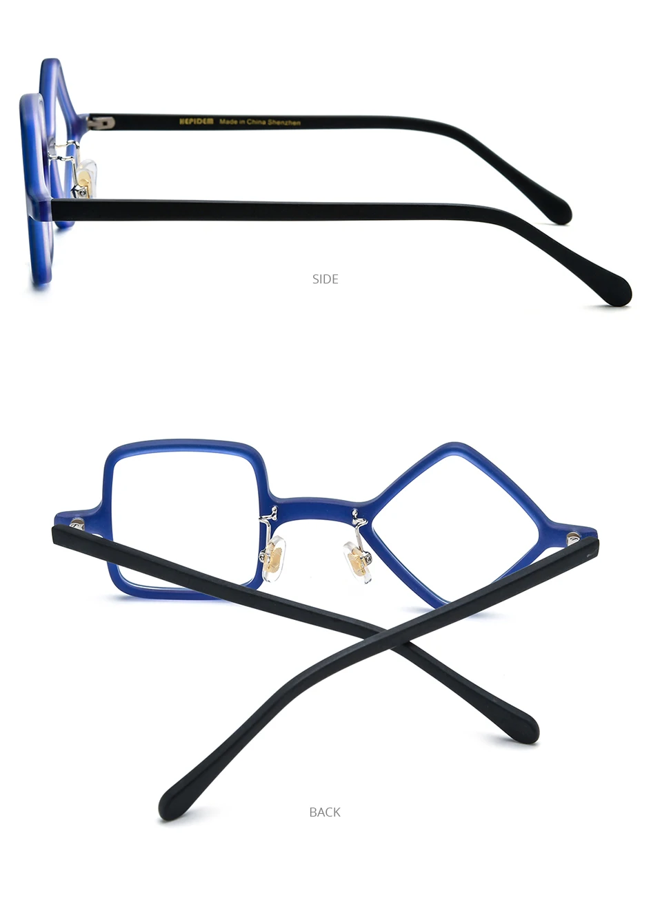 HEPIDEM Acetat Brille Rahmen Männer neue Retro runde quadratische Rhomboid Brille Frauen Nerd Vintage Brillen Brille – Detail 21