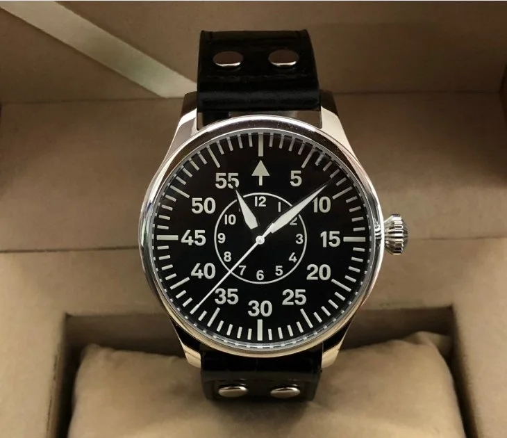 44mm Sapphire crystal GEERVO no logo C3 luminous Japanese NH35A Automatic mechanical movement pilot men\'s watch 15-20