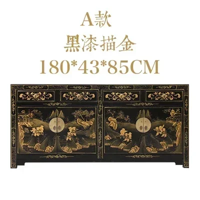 

B Chinese solid wood storage antique hand-painted entrance cabinet living room retro old cabinet