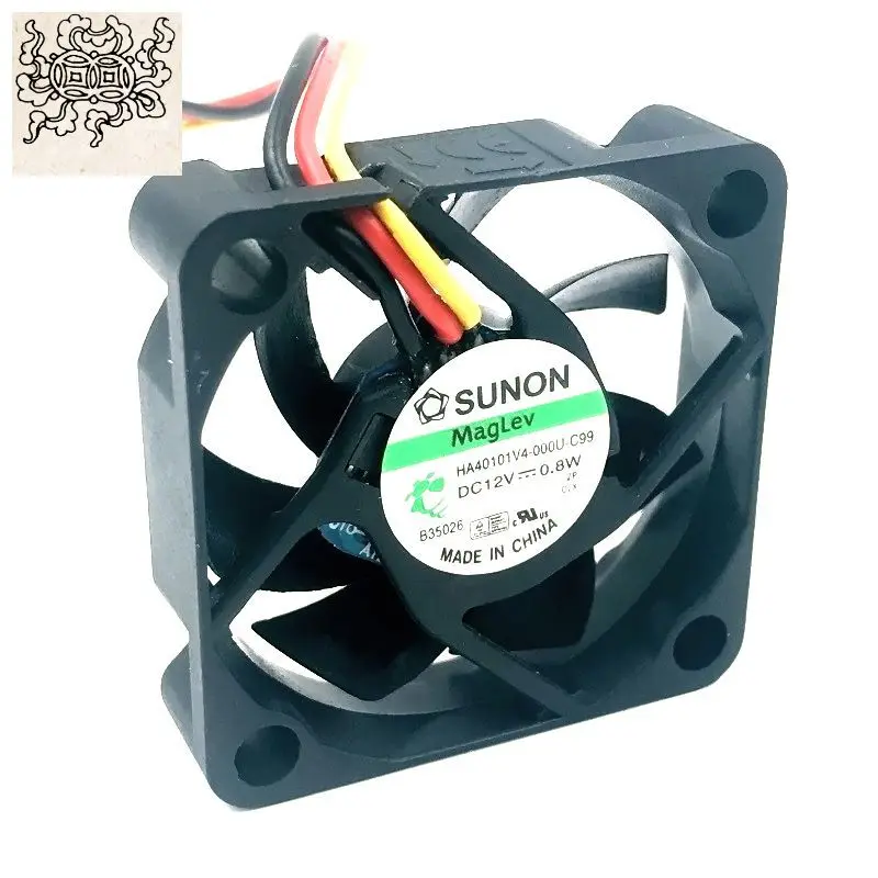 

Jinlingge for 2pcs Sunon HA40101V4-0000-c99 4010 40MM 4CM 40*40*10 Cooling fan 12V 0.8W 0.06A 3pin Support velocimetry