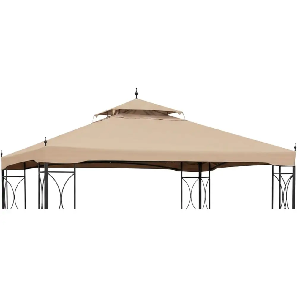 

Reinorced RipLock 350 Replacement Top Cover Compatible with ABCArrow Crescent 10' x 12' Gazebo els TJ-288-1012, TJ2881012 - Beig