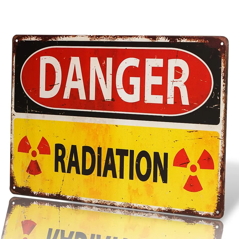 dingleiever-Danger Sign-Danger Radiation Allied Military Vintage Metal Sign -Funny Vintage Signs sign sign sign