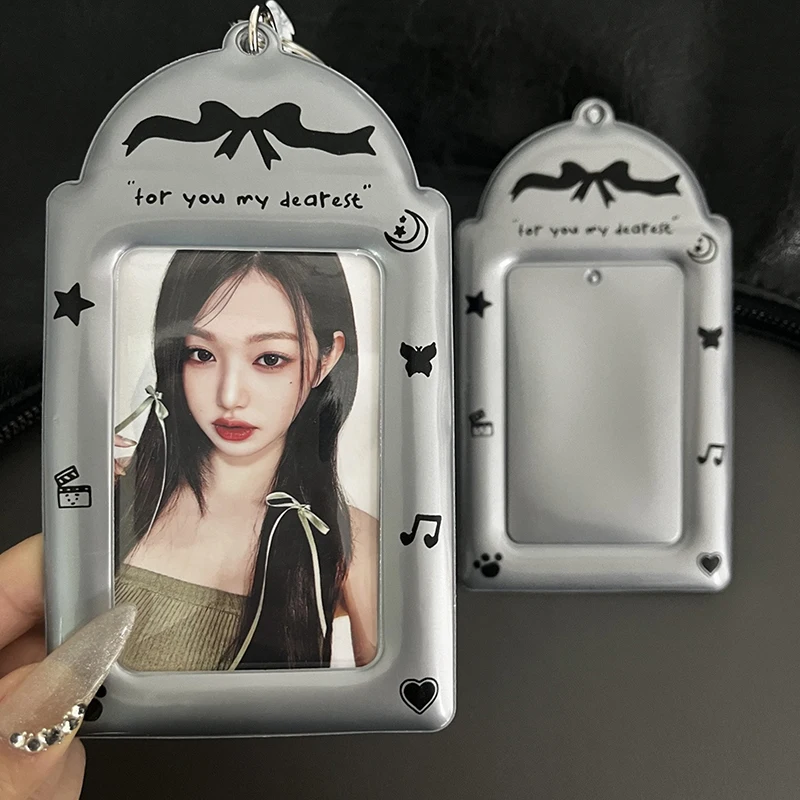 INS PVC Photo Card Holder Cute Cartoon 3 Inch Kpop Photo Card Holder Idol Card Collection Postcard Album Display Protective Case