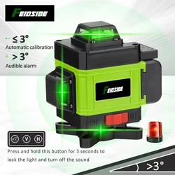 HILDA 4D 16 Lines Laser Level Self Leveling 360 Horizontal And Vertical Ultra Strong Laser Level Green Beam Laser Level